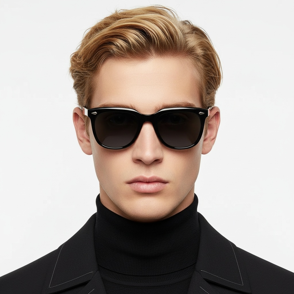 BS2503-0108_Black_Rectangular_Plastic_Sunglasses_model