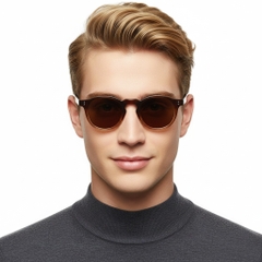 BS2503-0117_Brown_Oval_Plastic_Sunglasses_model