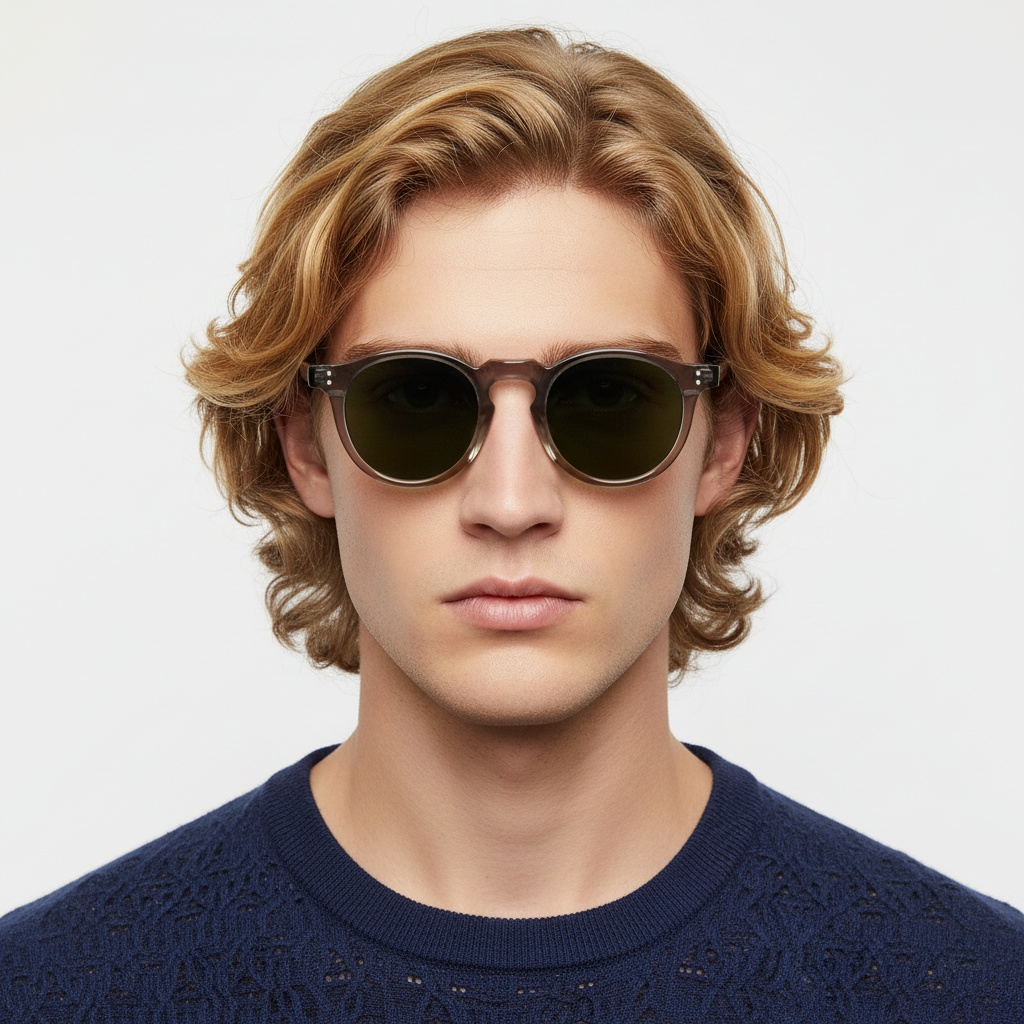 BS2503-0118_Grey_Oval_Plastic_Sunglasses_model