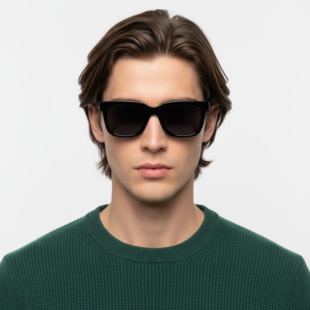 BS2607-0065_Black_Rectangular_Acetate_Sunglasses_model