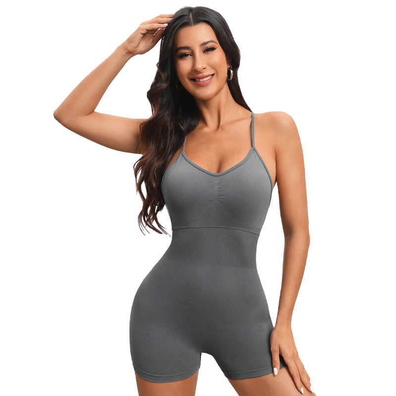 Sexy Backless Slim Fit Yoga Jumpsuit for Women with Moisture-Wicking Fabric