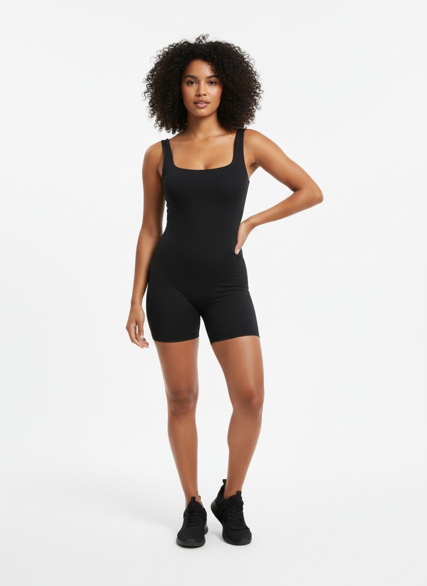 Backless Quick-Dry Slimming Jumpsuit for Women with S-Shape Peach-Lift Design