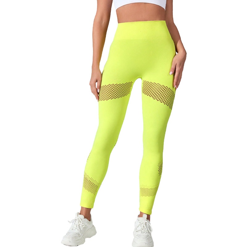 High-Waisted Slimming Breathable Mesh Yoga Leggings for Women with a Sexy Peach-Lift Fit