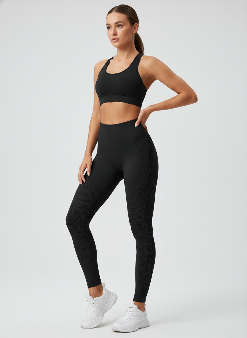 High-Waisted Hollow-Out Quick-Drying Leggings for Women with a Slimming Fit