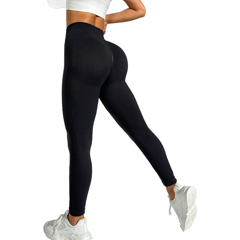 Leggings de yoga de talle alto para mujer con efecto lifting de cadera y secado rápido.