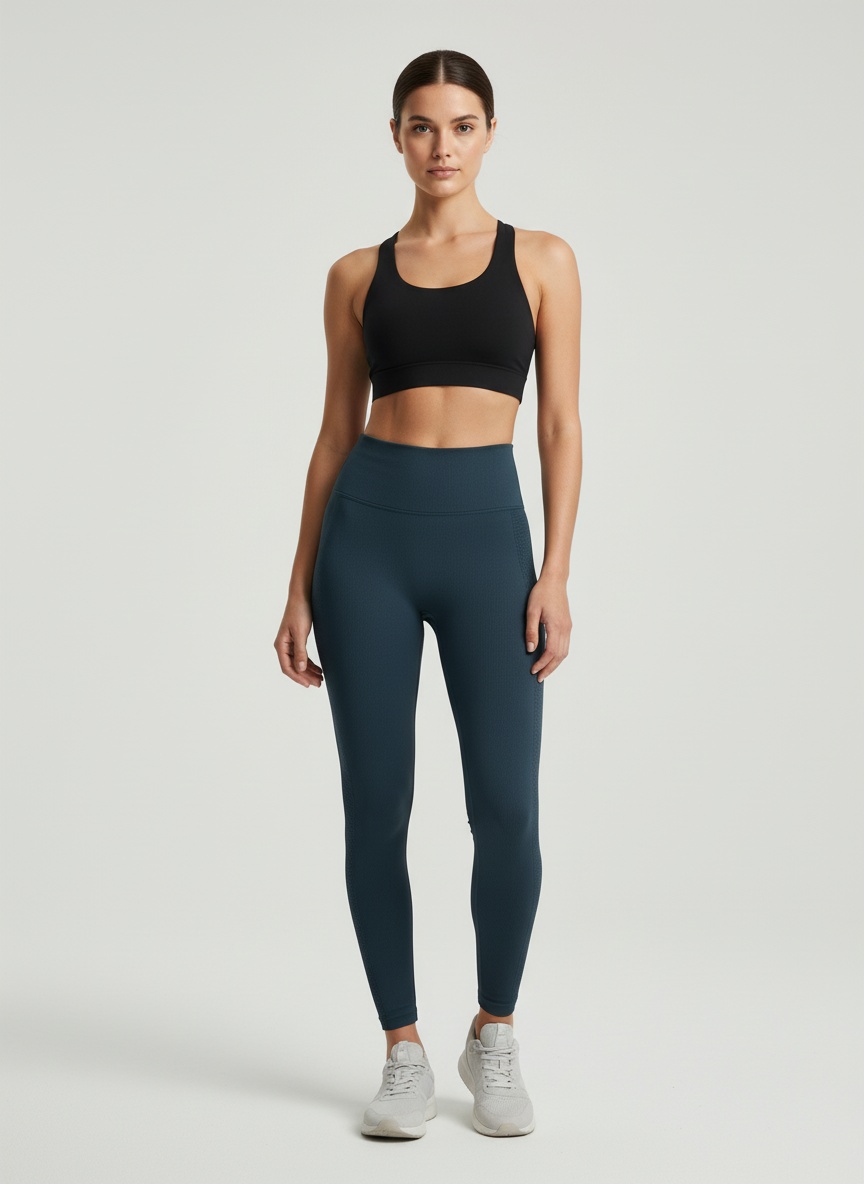 Yoga legging met hoge taille, afslankend effect, buikcontrole en heupliftend model voor dames