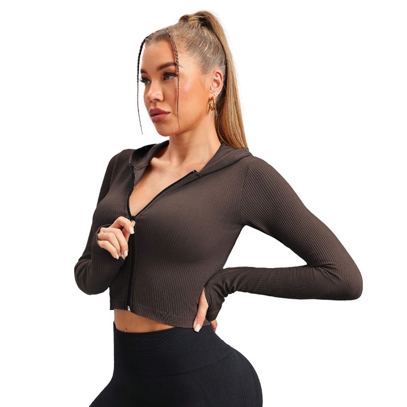 Retro Slimming Hooded Active Jacket for Women in Spring Summer