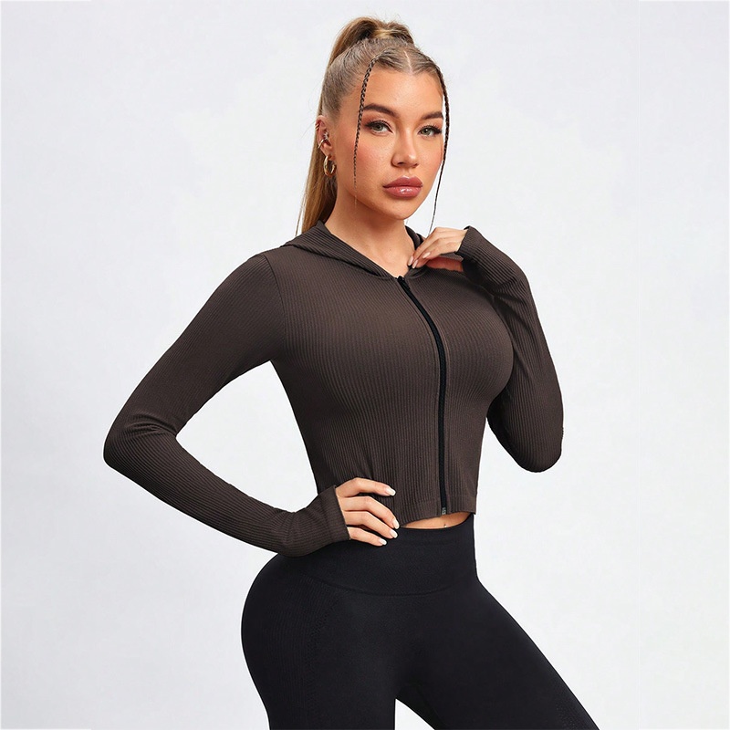 Retro Slimming Hooded Active Jacket for Women in Spring Summer