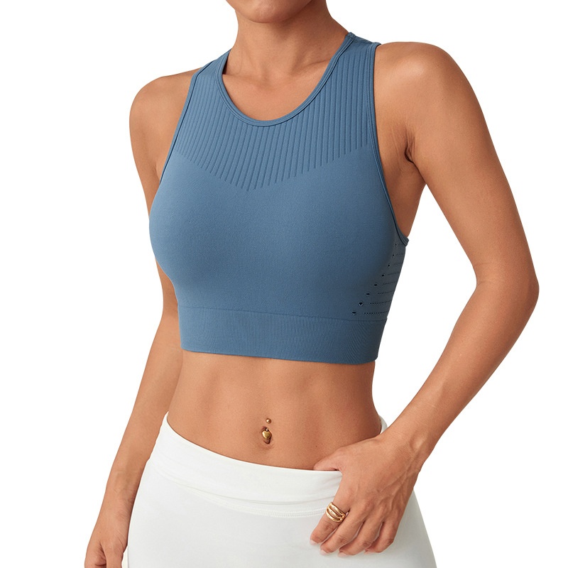 Slimming Racerback Sports Bra for Women with Fixed Cups and Breathable Fit
