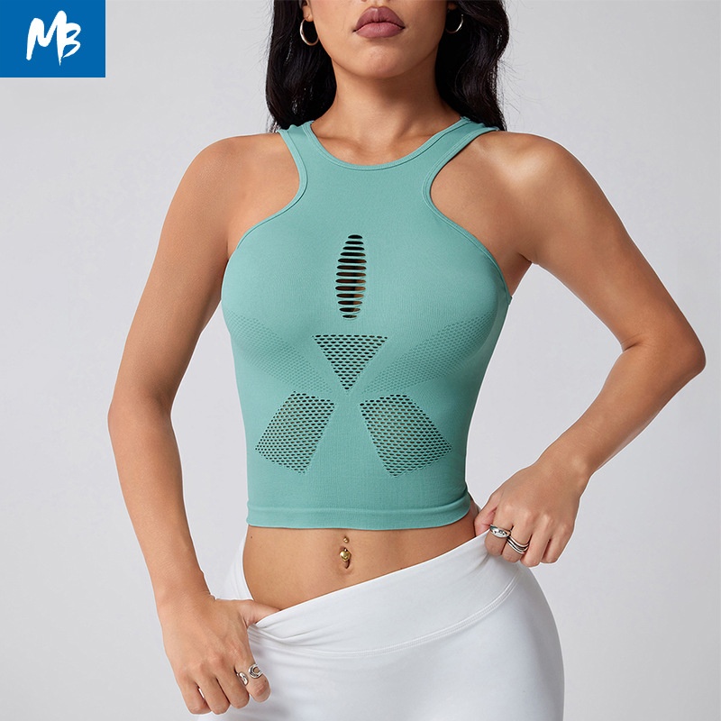 Shock-Absorbing High-Strength Sexy Sports Bra for Women with a Slimming Fit and Breathable Open-Back Design