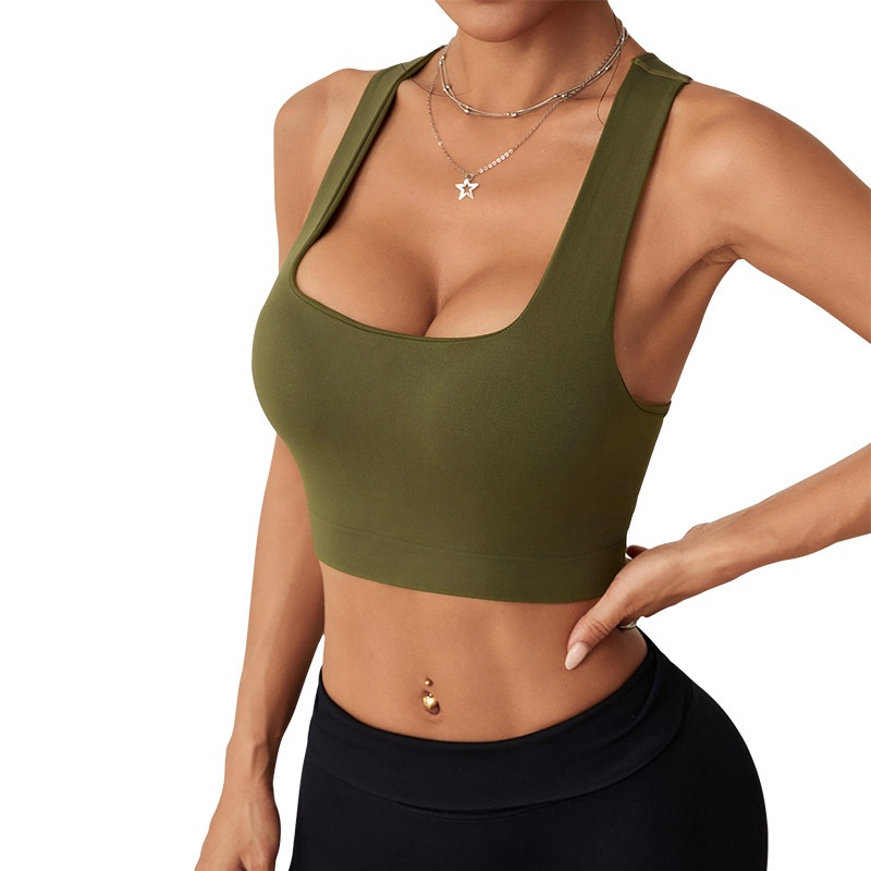 Shock-Absorbing Backless Sports Bra for Women with a Slimming Sexy Fit