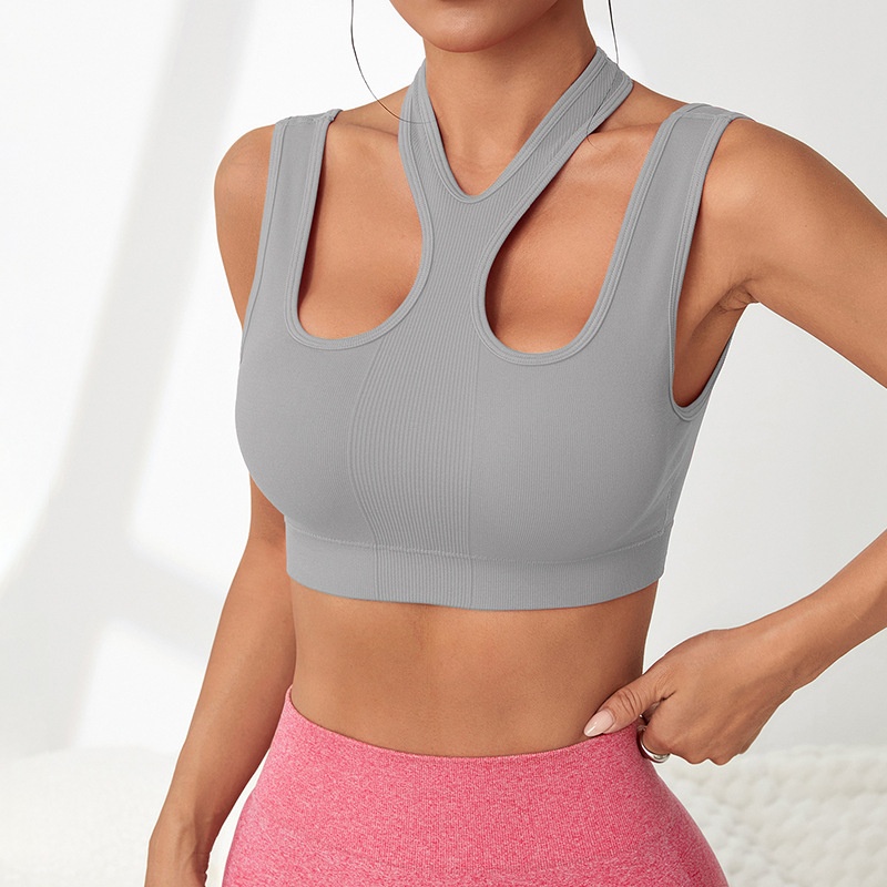 Shock-Absorbing Sexy Backless Sports Bra for Women with a Slimming Fit