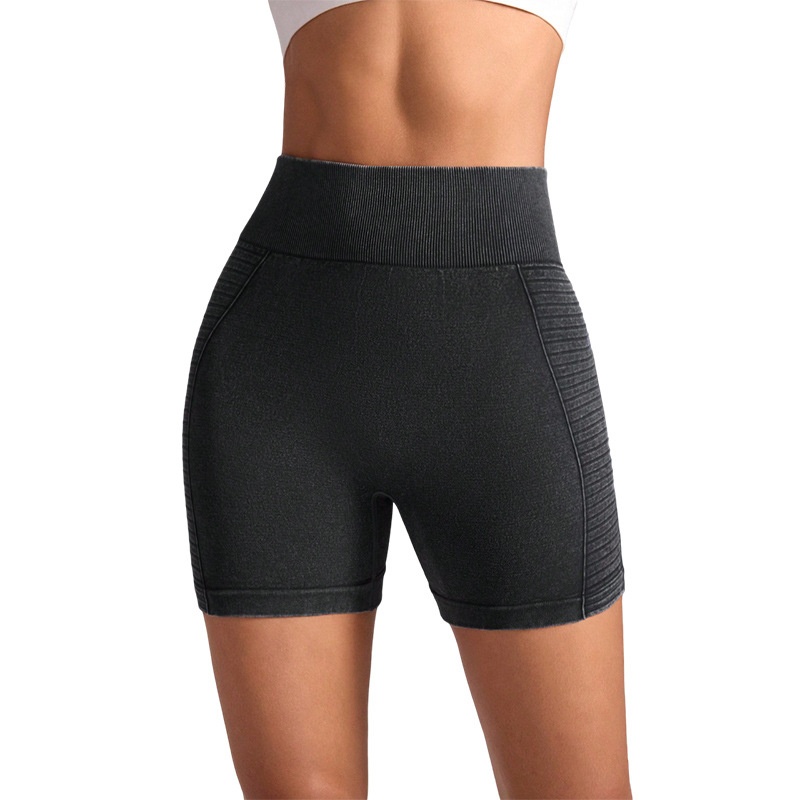 Pantalones cortos de yoga de talle alto con corte en forma de S que estiliza la figura para mujer.