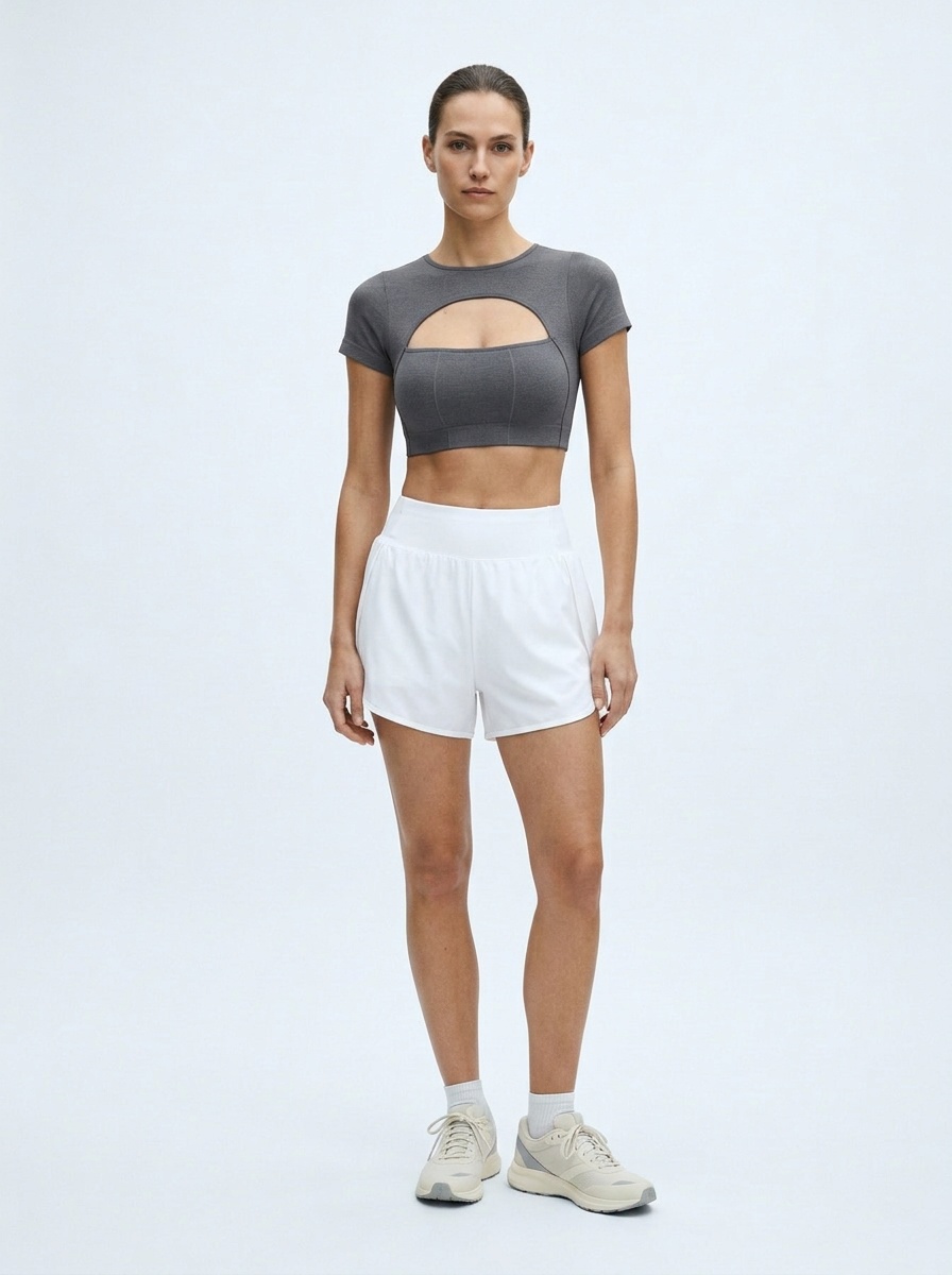 Slimming Sexy Backless Quick-Dry Sports T-Shirt for Women with Shock-Absorbing Support