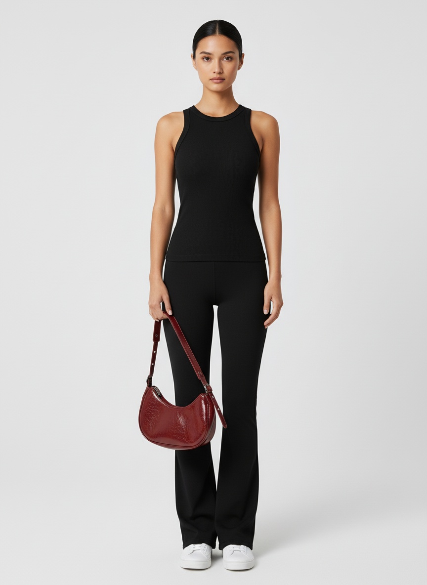 Shock-Absorbing Slimming Yoga Vest for Women with Fixed Cups and Fit