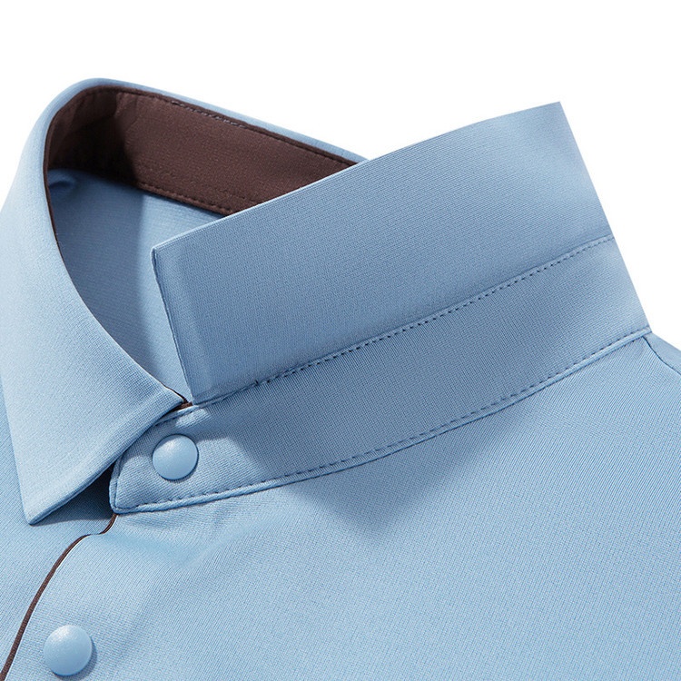 Men's Long-Sleeve Collared Polo Shirt