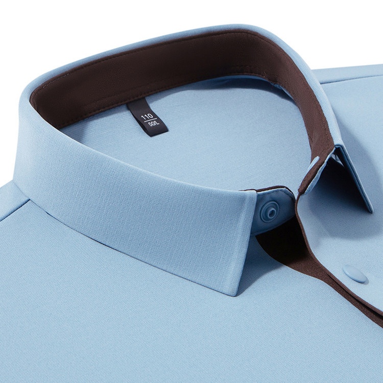 Men's Long-Sleeve Collared Polo Shirt
