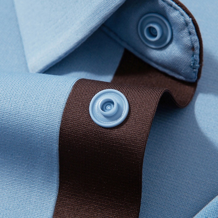 Men's Long-Sleeve Collared Polo Shirt