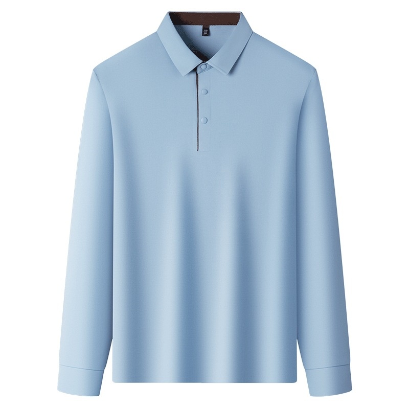 Men's Long-Sleeve Collared Polo Shirt