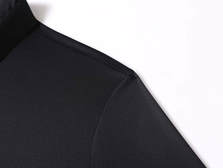 Men's Solid Long Sleeve Hidden Placket Dress Shirt