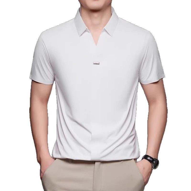 Men's Short Sleeve V-Neck Polo Shirt