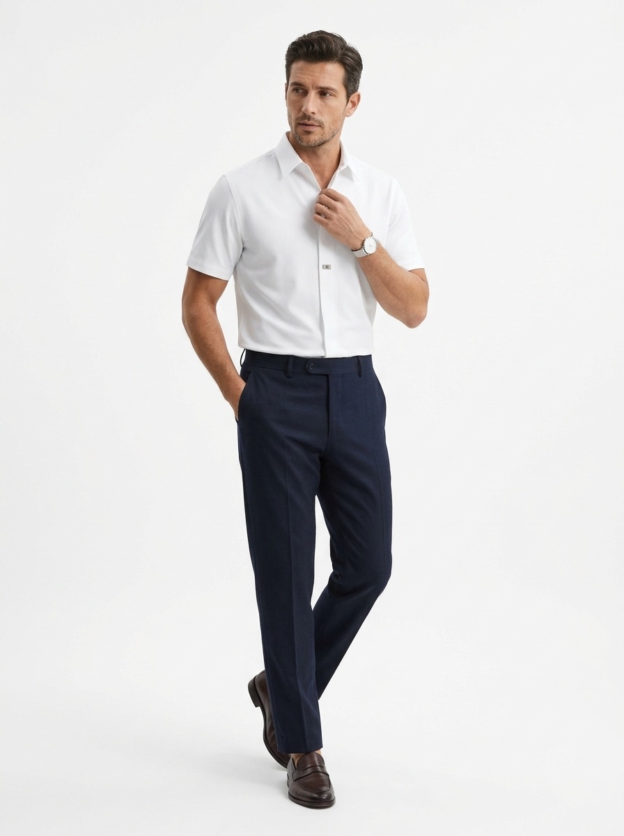 Men's Short Sleeve V-Neck Polo Shirt