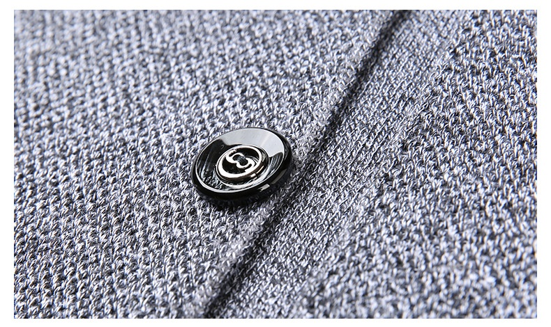 Men's Stand Collar Knit Blazer Cardigan Jacket