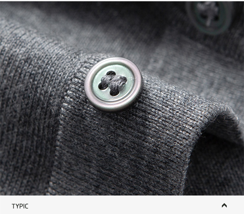 Men's Long Sleeve Knit Polo Shirt Sweater