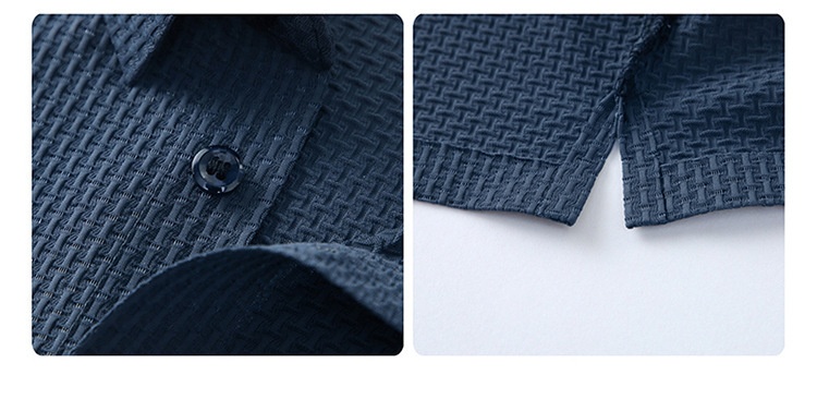 Men's Textured Short Sleeve Polo Shirt