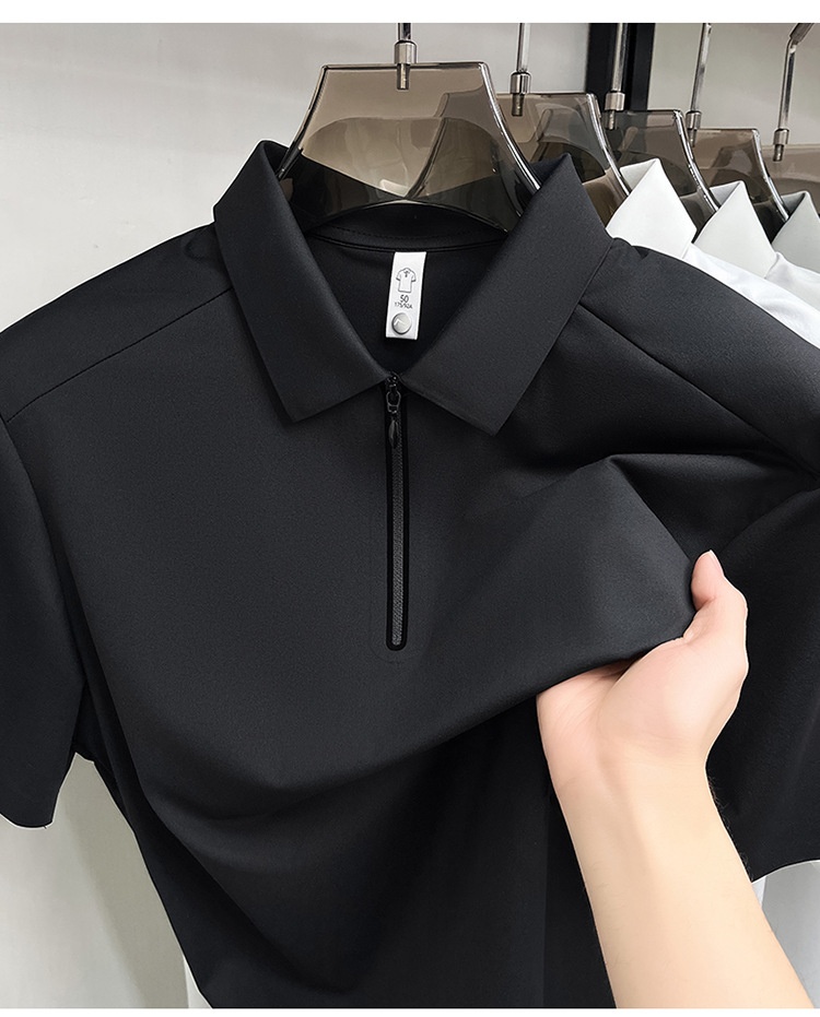 Men's Quarter-Zip Short-Sleeve Polo Shirt
