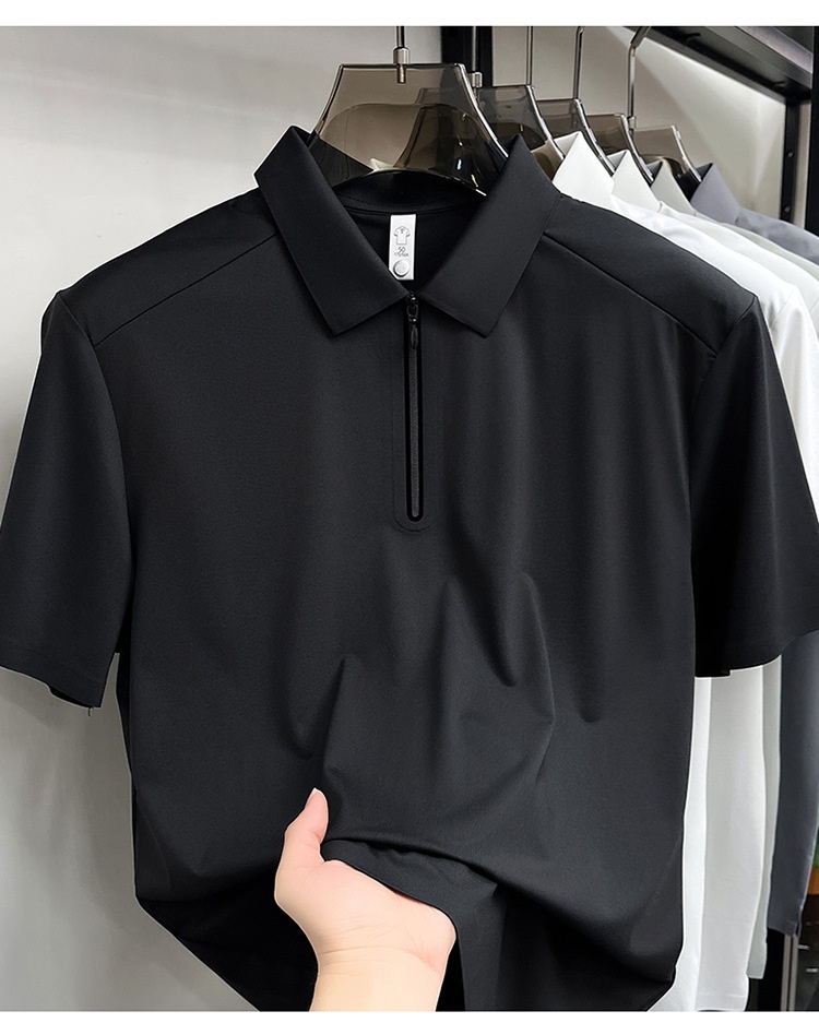 Men's Quarter-Zip Short-Sleeve Polo Shirt