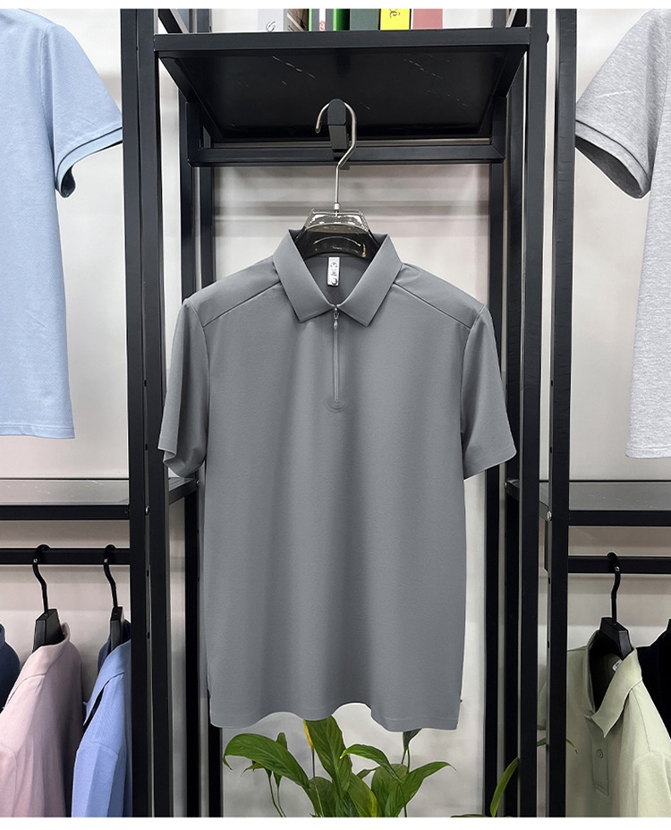 Men's Quarter-Zip Short-Sleeve Polo Shirt