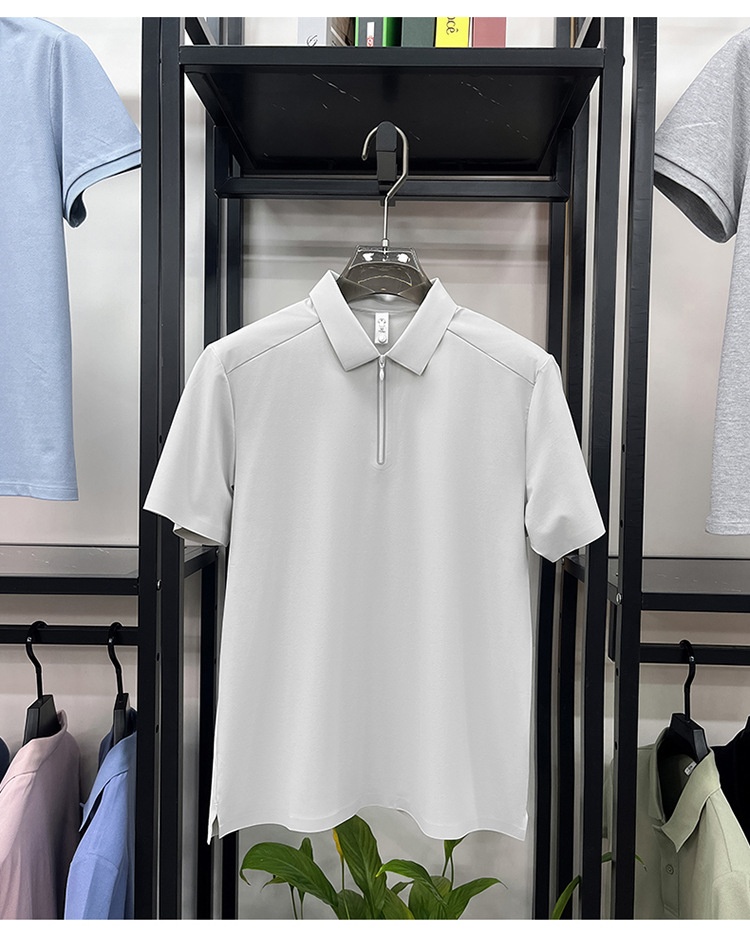 Men's Quarter-Zip Short-Sleeve Polo Shirt