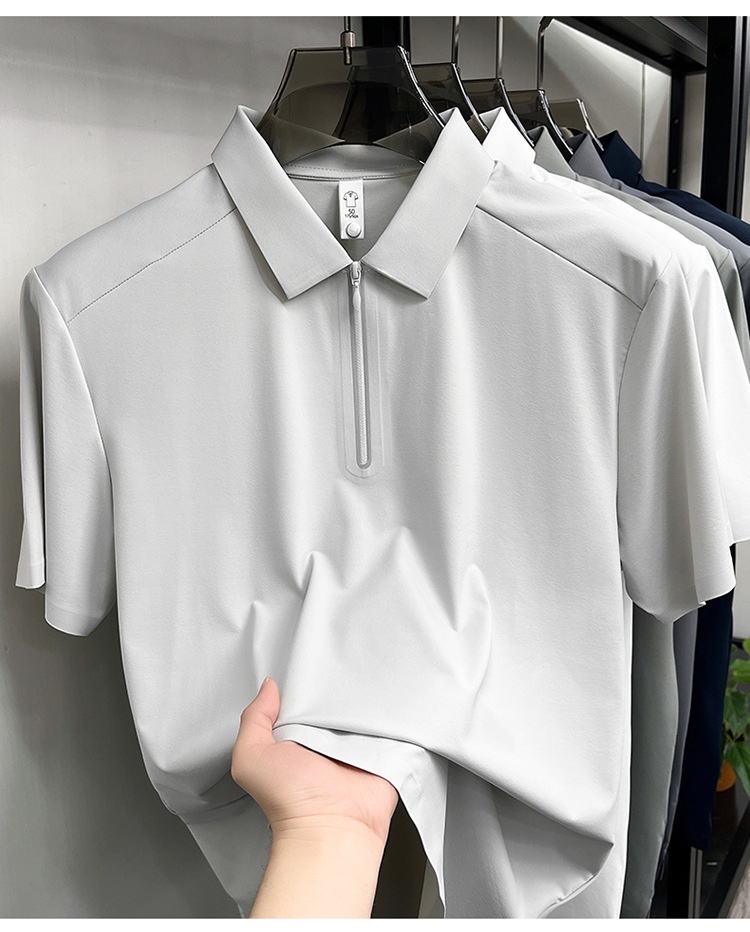 Men's Quarter-Zip Short-Sleeve Polo Shirt