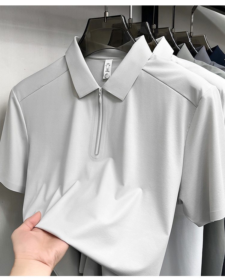 Men's Quarter-Zip Short-Sleeve Polo Shirt