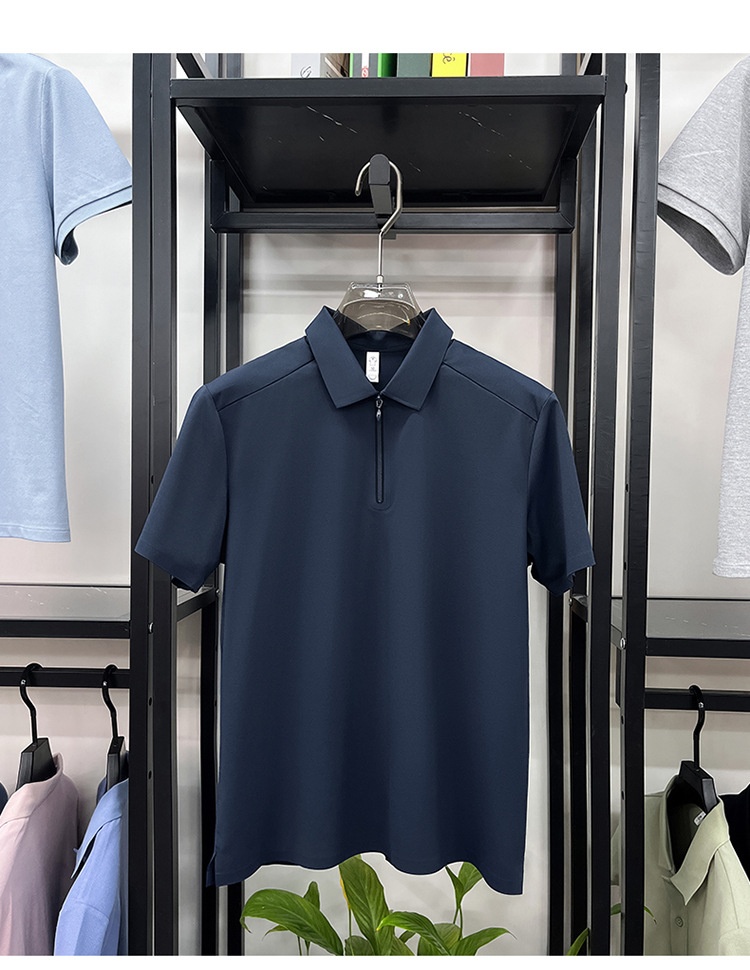 Men's Quarter-Zip Short-Sleeve Polo Shirt