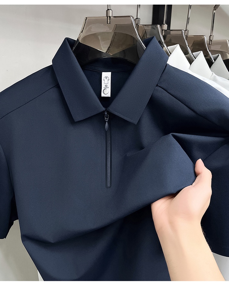 Men's Quarter-Zip Short-Sleeve Polo Shirt