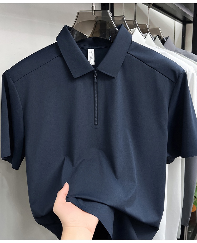 Men's Quarter-Zip Short-Sleeve Polo Shirt