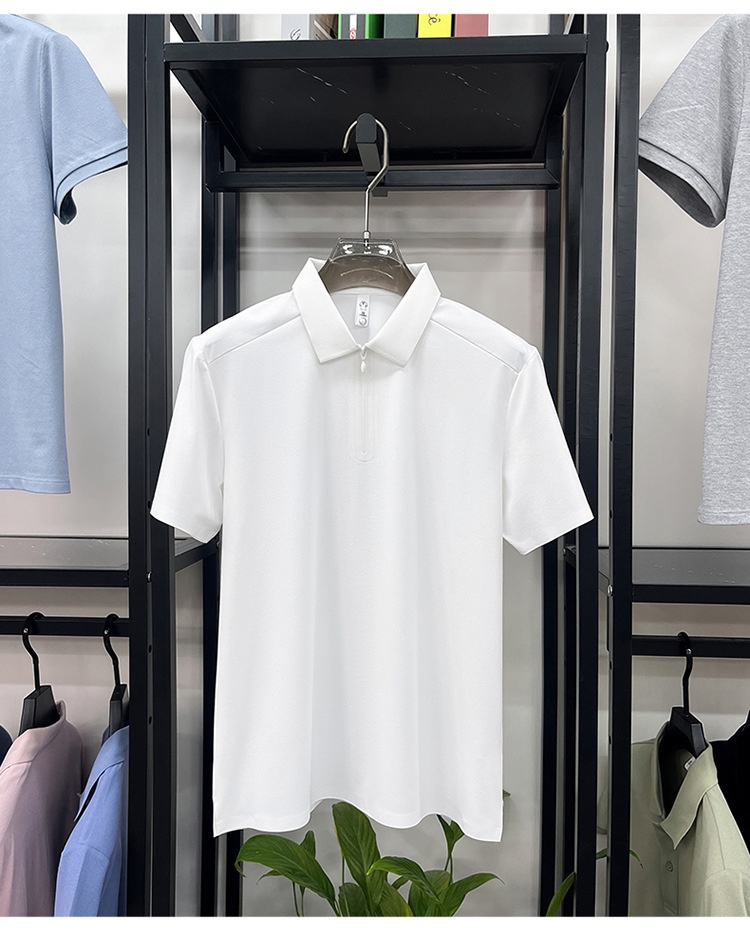 Men's Quarter-Zip Short-Sleeve Polo Shirt