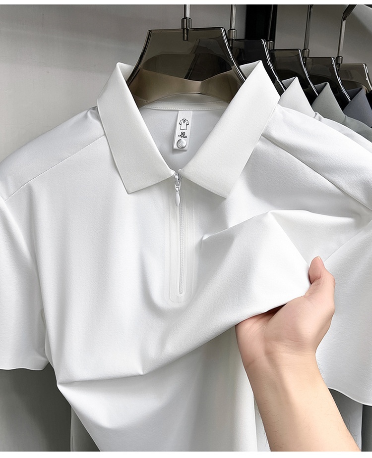 Men's Quarter-Zip Short-Sleeve Polo Shirt