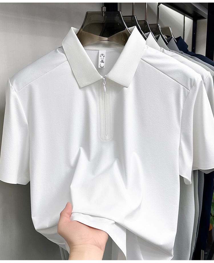 Men's Quarter-Zip Short-Sleeve Polo Shirt