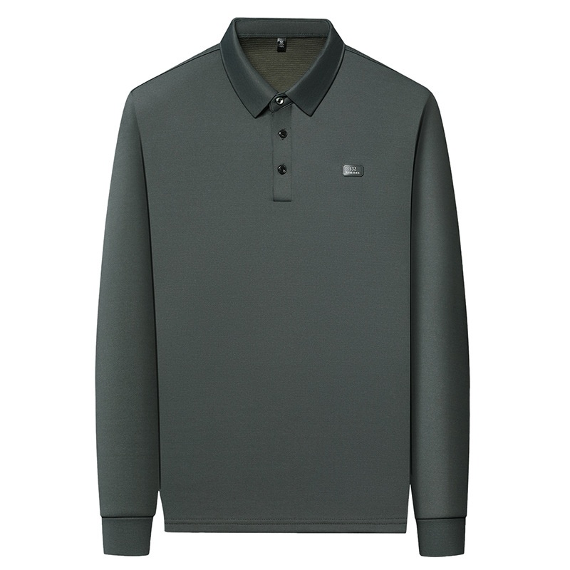 Men's Long Sleeve Polo Shirt Casual Collared Pullover