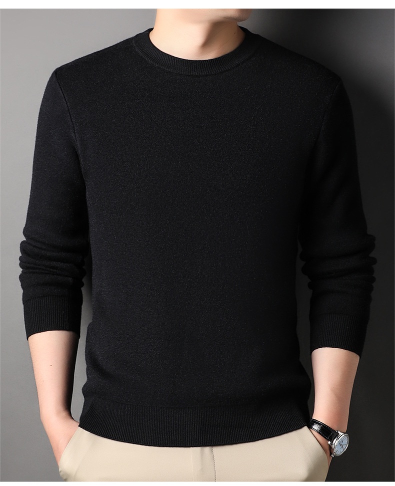 Men's Classic Crewneck Long Sleeve Knit Sweater