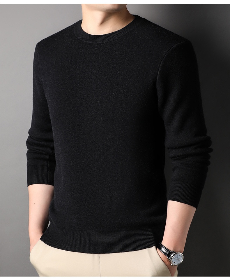 Men's Classic Crewneck Long Sleeve Knit Sweater