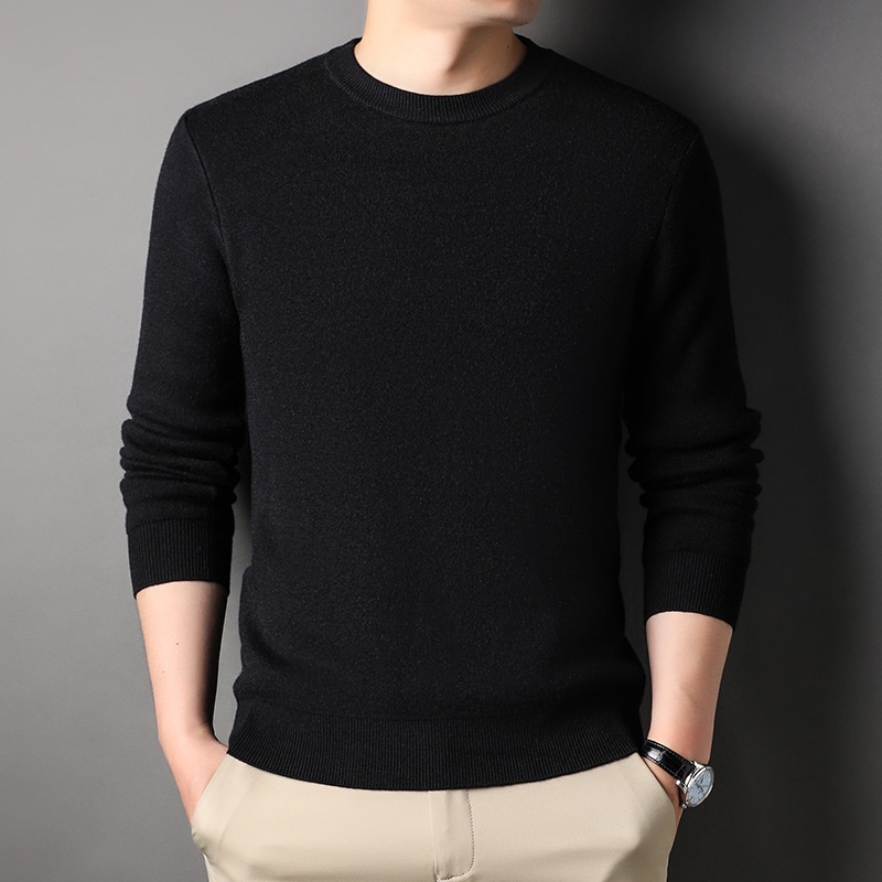 Men's Classic Crewneck Long Sleeve Knit Sweater