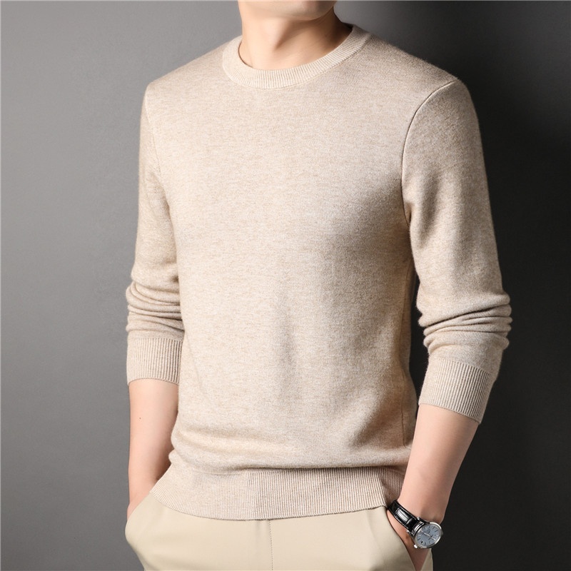 Men's Classic Crewneck Long Sleeve Knit Sweater