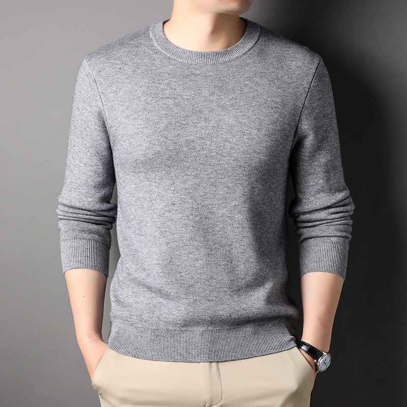 Men's Classic Crewneck Long Sleeve Knit Sweater