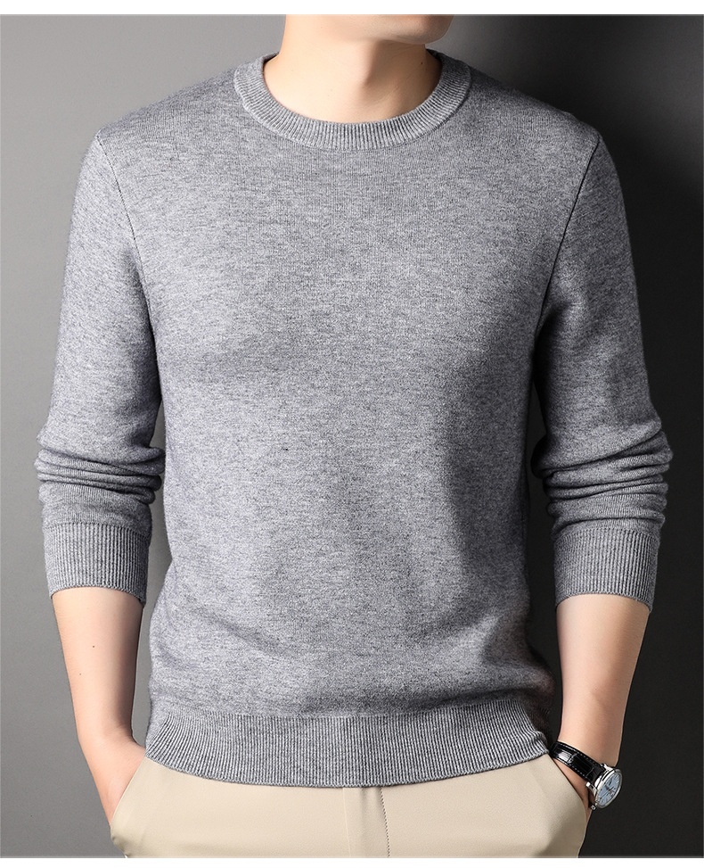 Men's Classic Crewneck Long Sleeve Knit Sweater