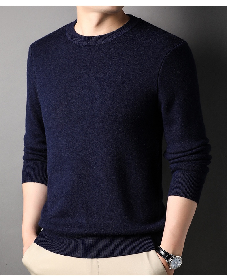 Men's Classic Crewneck Long Sleeve Knit Sweater