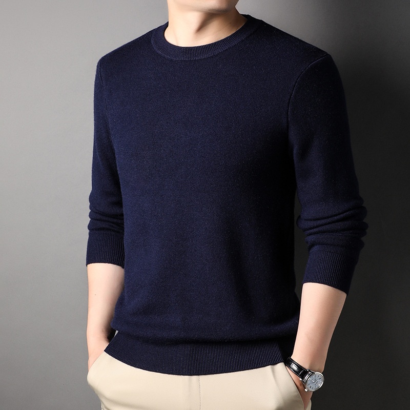 Men's Classic Crewneck Long Sleeve Knit Sweater